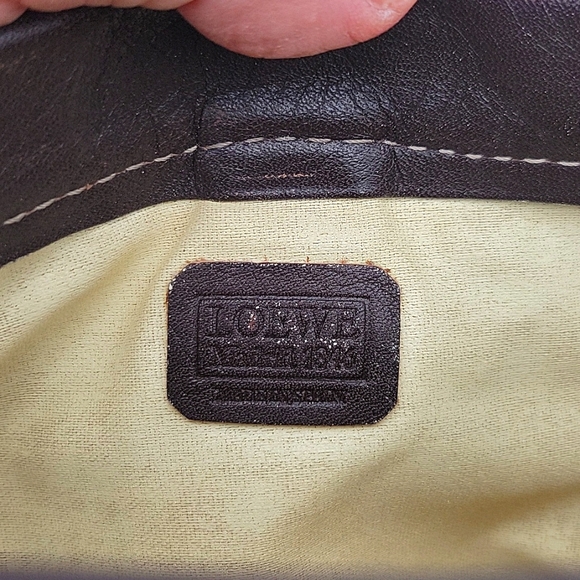 Loewe Tan and Black Clutch LARGE ONLY - Picture 10 of 14